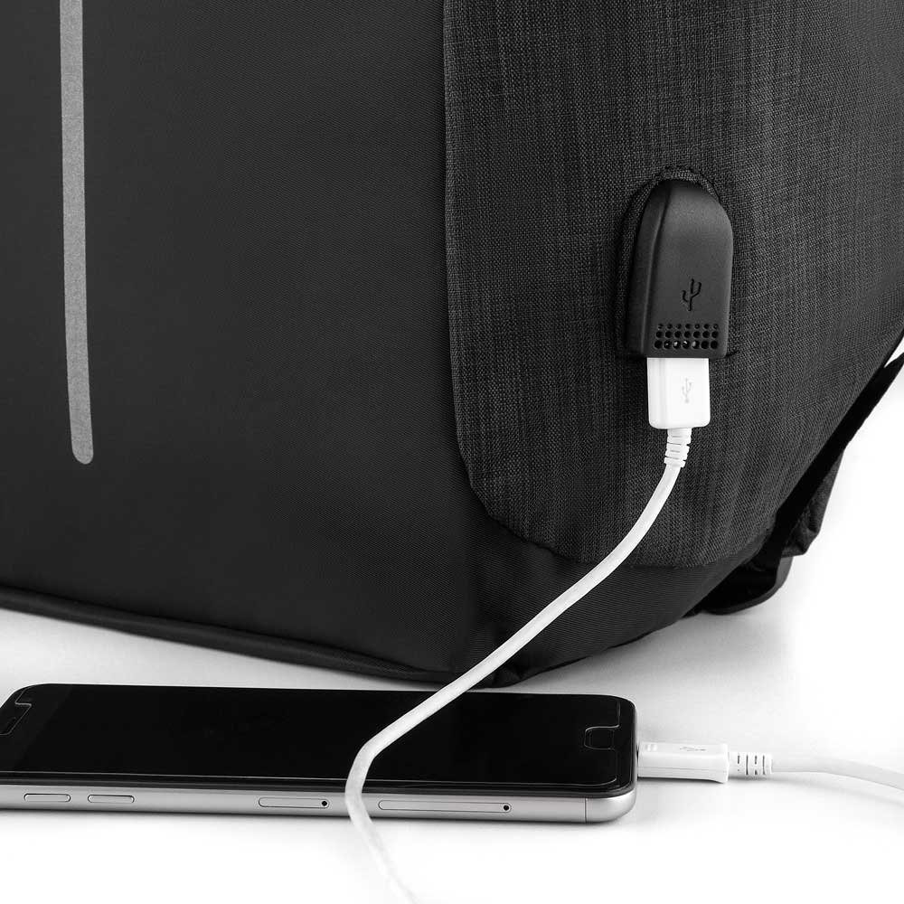 Mochila Poliéster Anti-Furto USB - Imagem 7